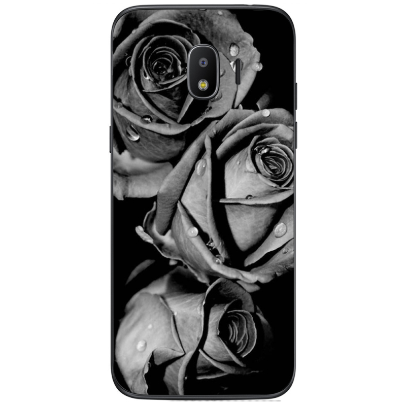 Чехол Uprint Samsung Galaxy J2 2018 J250 Black and White Roses