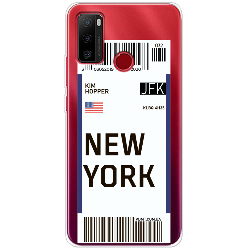 Прозрачный чехол BoxFace Ulefone Note 10 Ticket New York