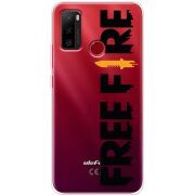 Прозрачный чехол BoxFace Ulefone Note 10 Free Fire Black Logo