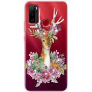 Чехол со стразами Ulefone Note 10 Deer with flowers