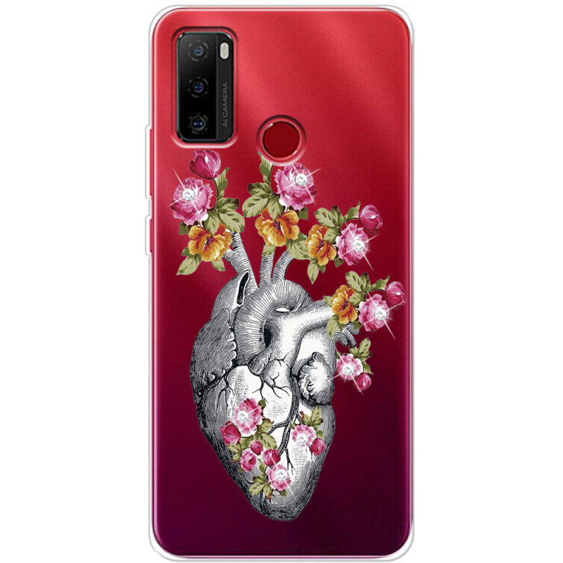 Чехол со стразами Ulefone Note 10 Heart