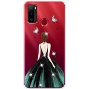 Чехол со стразами Ulefone Note 10 Girl in the green dress