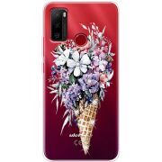 Чехол со стразами Ulefone Note 10 Ice Cream Flowers