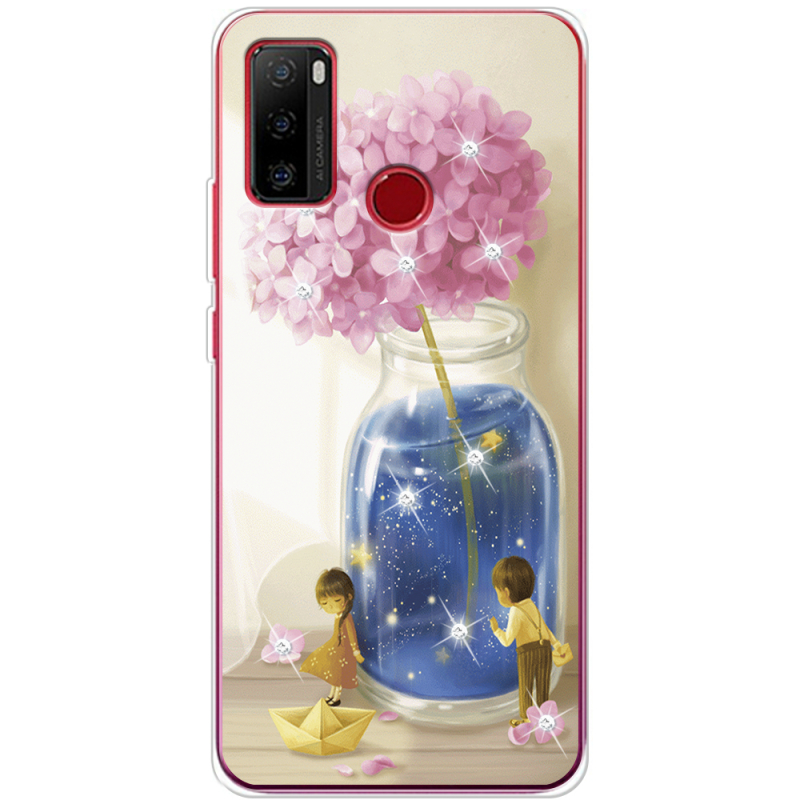 Чехол со стразами Ulefone Note 10 Little Boy and Girl