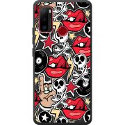 Черный чехол BoxFace Ulefone Note 10 Rock Graffiti