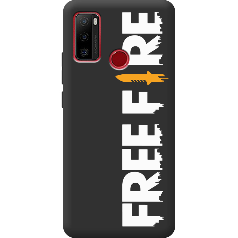 Черный чехол BoxFace Ulefone Note 10 Free Fire White Logo