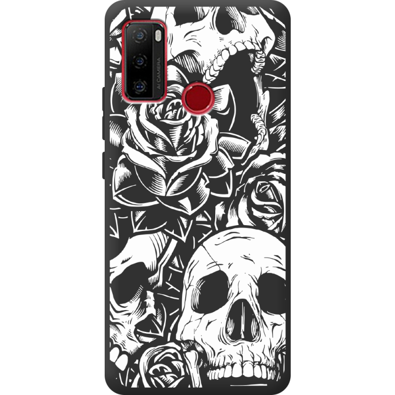 Черный чехол BoxFace Ulefone Note 10 Skull and Roses