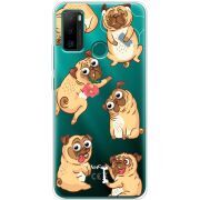 Прозрачный чехол BoxFace Ulefone Note 10P с 3D-глазками Pug