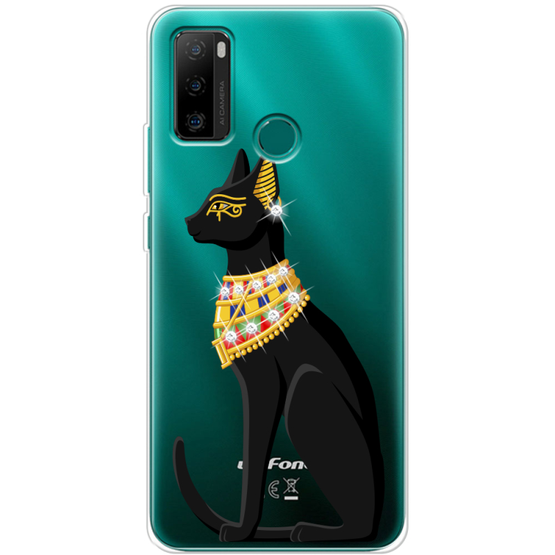 Чехол со стразами Ulefone Note 10P Egipet Cat