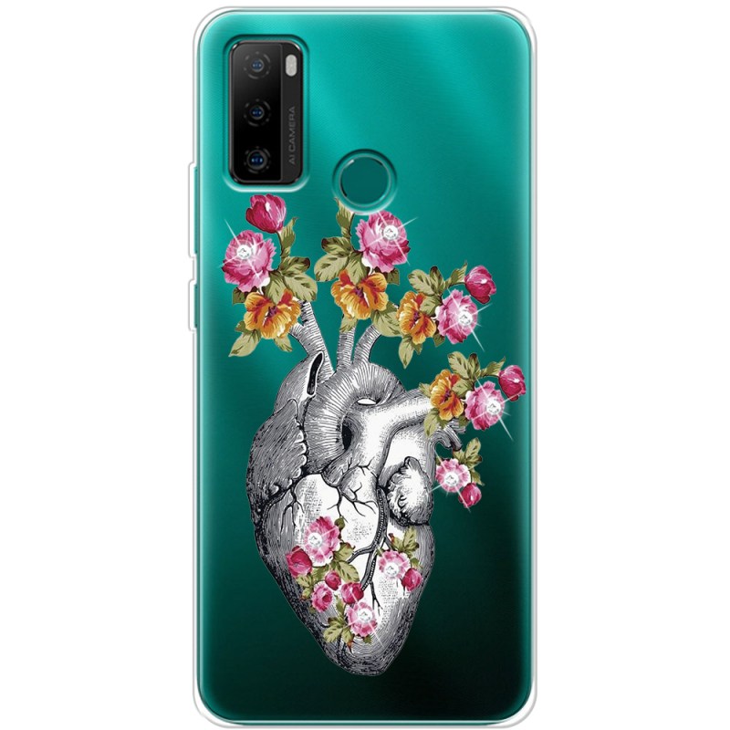 Чехол со стразами Ulefone Note 10P Heart