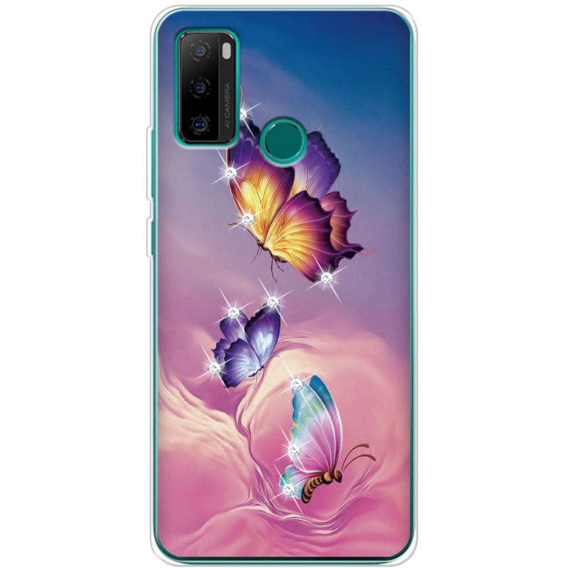 Чехол со стразами Ulefone Note 10P Butterflies