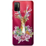 Чехол со стразами Ulefone Note 11P Deer with flowers