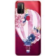 Чехол со стразами Ulefone Note 11P Pink Air Baloon