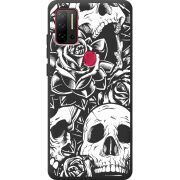 Черный чехол BoxFace Ulefone Note 11P Skull and Roses