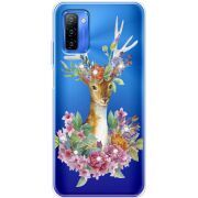 Чехол со стразами Ulefone Note 12 Deer with flowers