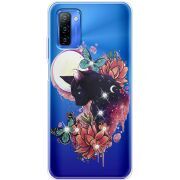 Чехол со стразами Ulefone Note 12 Cat in Flowers