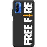 Черный чехол BoxFace Ulefone Note 12 Free Fire White Logo