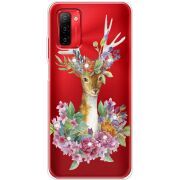 Чехол со стразами Ulefone Note 12P Deer with flowers