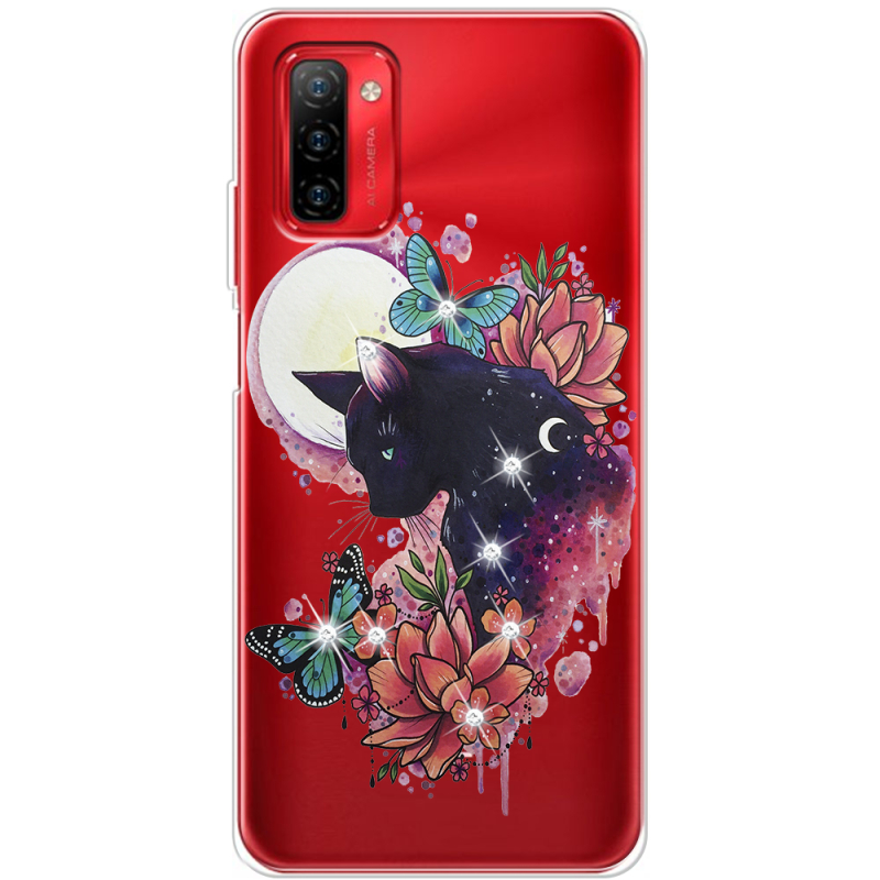 Чехол со стразами Ulefone Note 12P Cat in Flowers