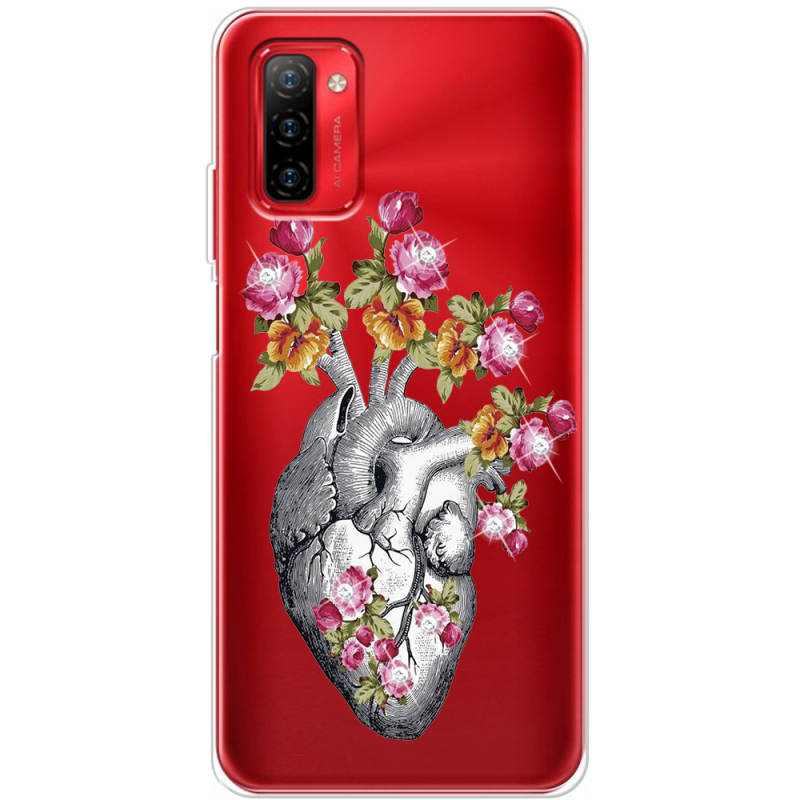 Чехол со стразами Ulefone Note 12P Heart