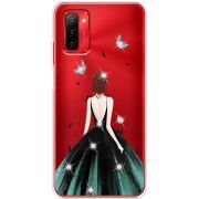 Чехол со стразами Ulefone Note 12P Girl in the green dress