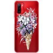 Чехол со стразами Ulefone Note 12P Ice Cream Flowers