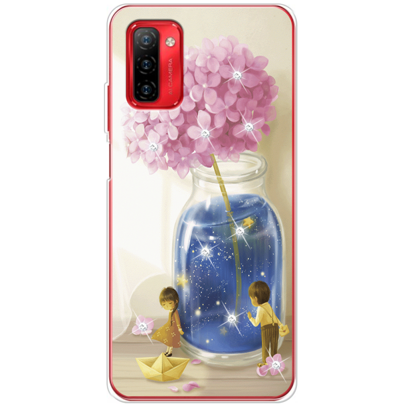 Чехол со стразами Ulefone Note 12P Little Boy and Girl