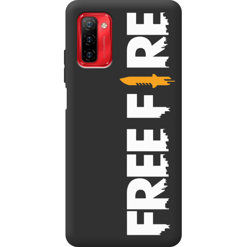 Черный чехол BoxFace Ulefone Note 12P Free Fire White Logo