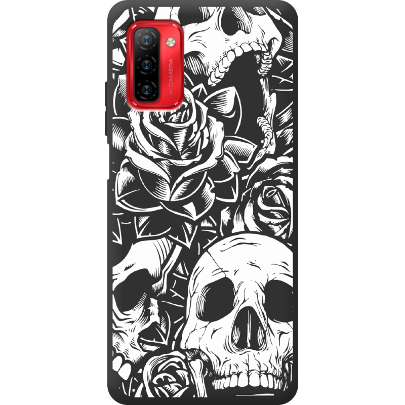 Черный чехол BoxFace Ulefone Note 12P Skull and Roses