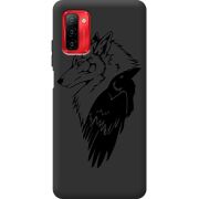 Черный чехол BoxFace Ulefone Note 12P Wolf and Raven