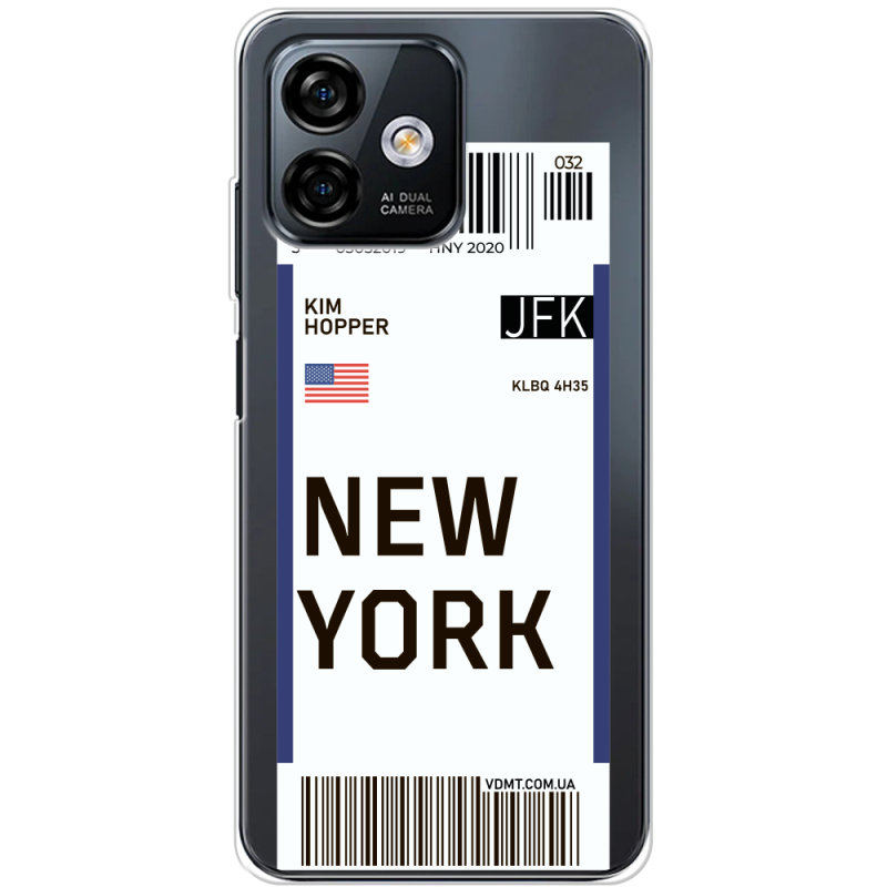 Прозрачный чехол BoxFace Ulefone Note 16 Pro Ticket New York