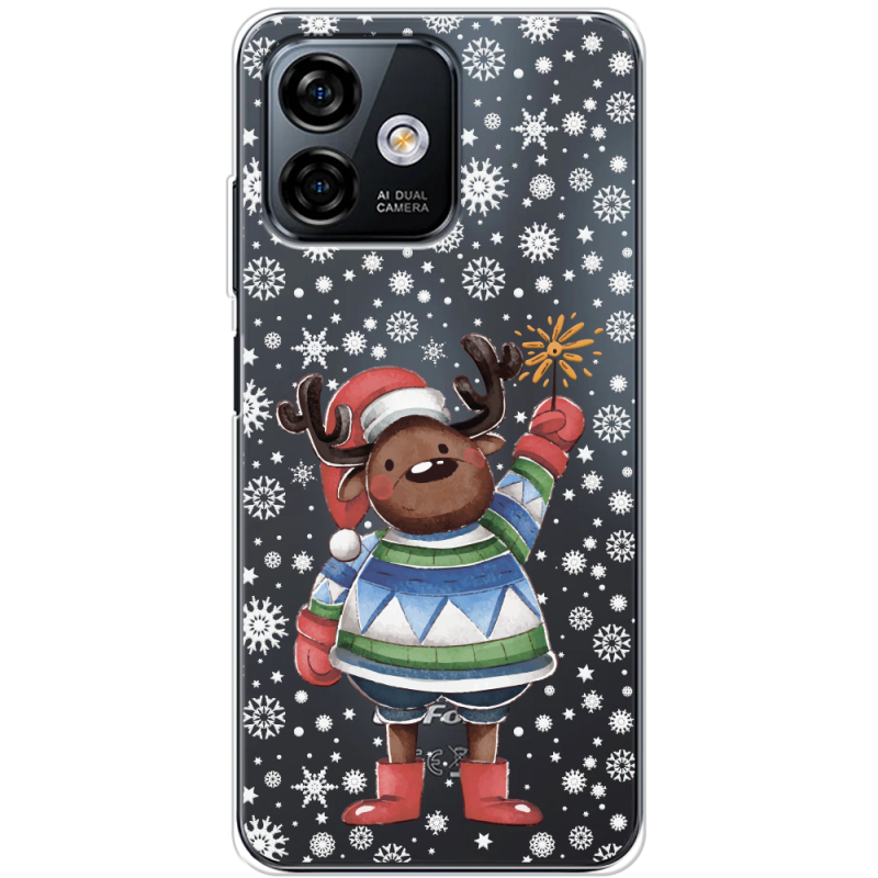 Прозрачный чехол BoxFace Ulefone Note 16 Pro Christmas Deer with Snow