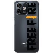 Прозрачный чехол BoxFace Ulefone Note 16 Pro Free Fire Black Logo