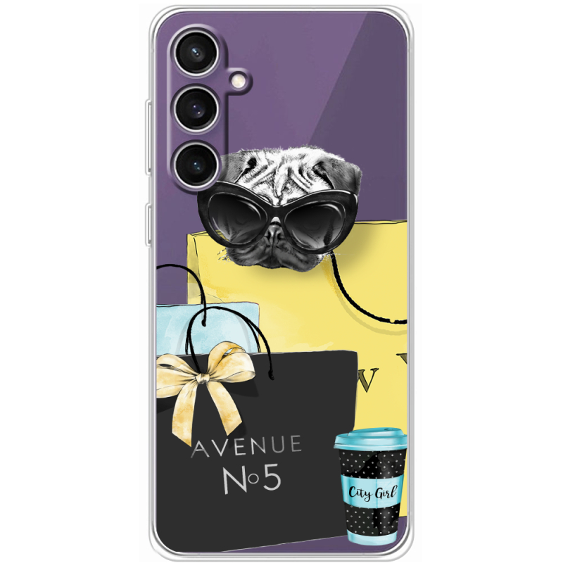 Прозрачный чехол BoxFace Samsung Galaxy S24 FE (S721) Fashion Pug