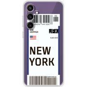 Прозрачный чехол BoxFace Samsung Galaxy S24 FE (S721) Ticket New York