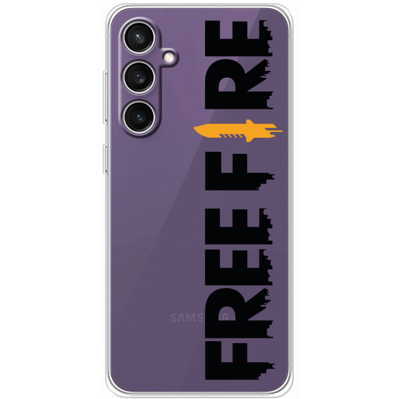 Прозрачный чехол BoxFace Samsung Galaxy S24 FE (S721) Free Fire Black Logo