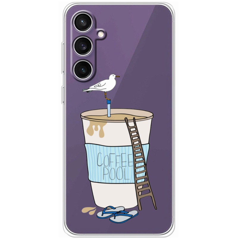 Прозрачный чехол BoxFace Samsung Galaxy S24 FE (S721) Segull in Cofee Pool