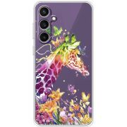 Прозрачный чехол BoxFace Samsung Galaxy S24 FE (S721) Colorful Giraffe