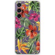 Прозрачный чехол BoxFace Samsung Galaxy S24 FE (S721) Tropical Flowers