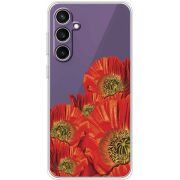 Прозрачный чехол BoxFace Samsung Galaxy S24 FE (S721) Red Poppies