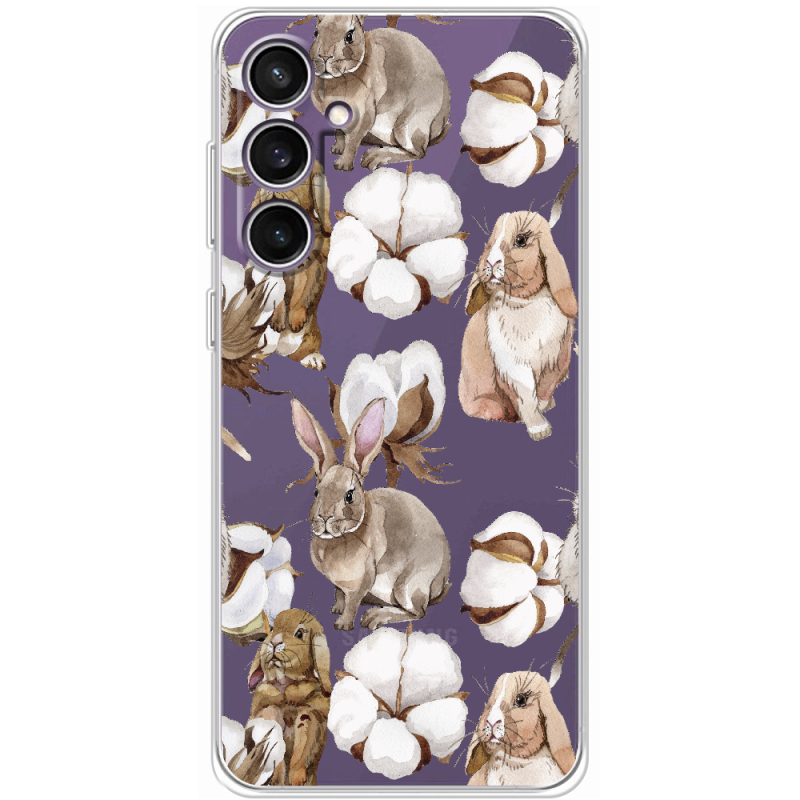 Прозрачный чехол BoxFace Samsung Galaxy S24 FE (S721) Cotton and Rabbits