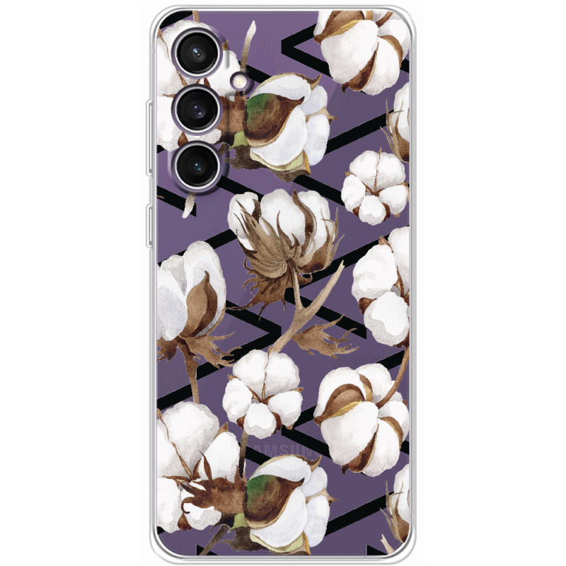 Прозрачный чехол BoxFace Samsung Galaxy S24 FE (S721) Cotton flowers