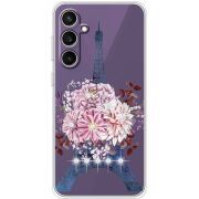 Чехол со стразами Samsung Galaxy S24 FE (S721) Eiffel Tower