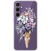 Чехол со стразами Samsung Galaxy S24 FE (S721) Ice Cream Flowers