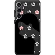 Черный чехол BoxFace Samsung Galaxy S24 FE (S721) Flower Hair