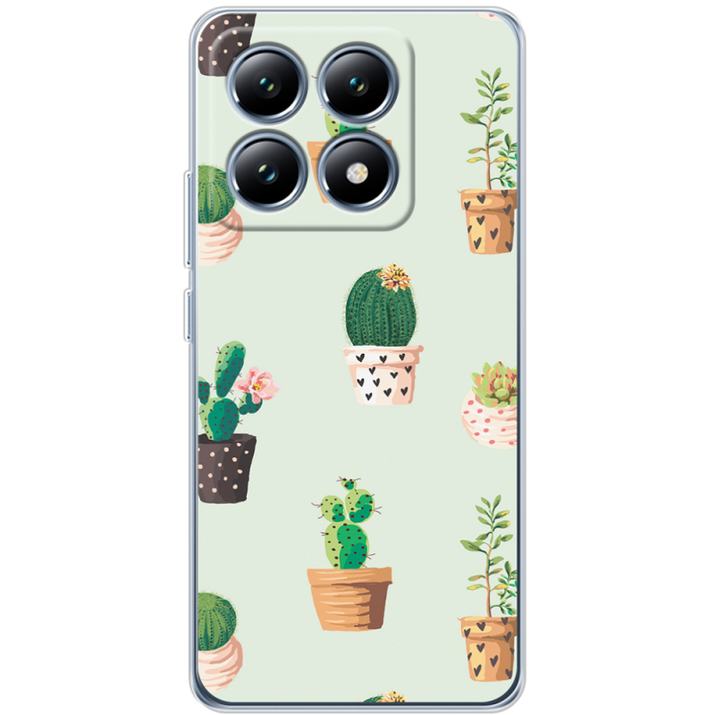 Чехол BoxFace Xiaomi 14T L-green Cacti