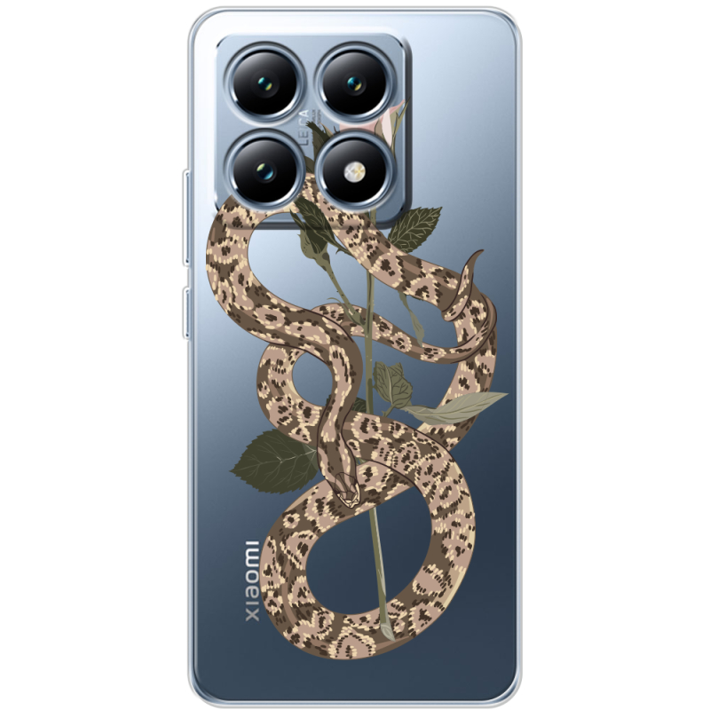 Прозрачный чехол BoxFace Xiaomi 14T Glamor Snake