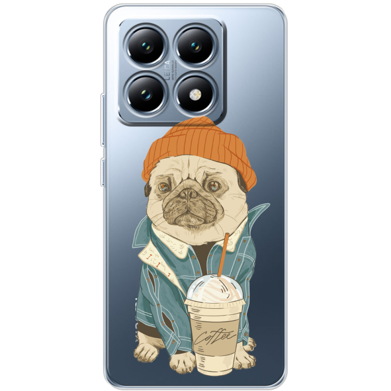 Прозрачный чехол BoxFace Xiaomi 14T Dog Coffeeman