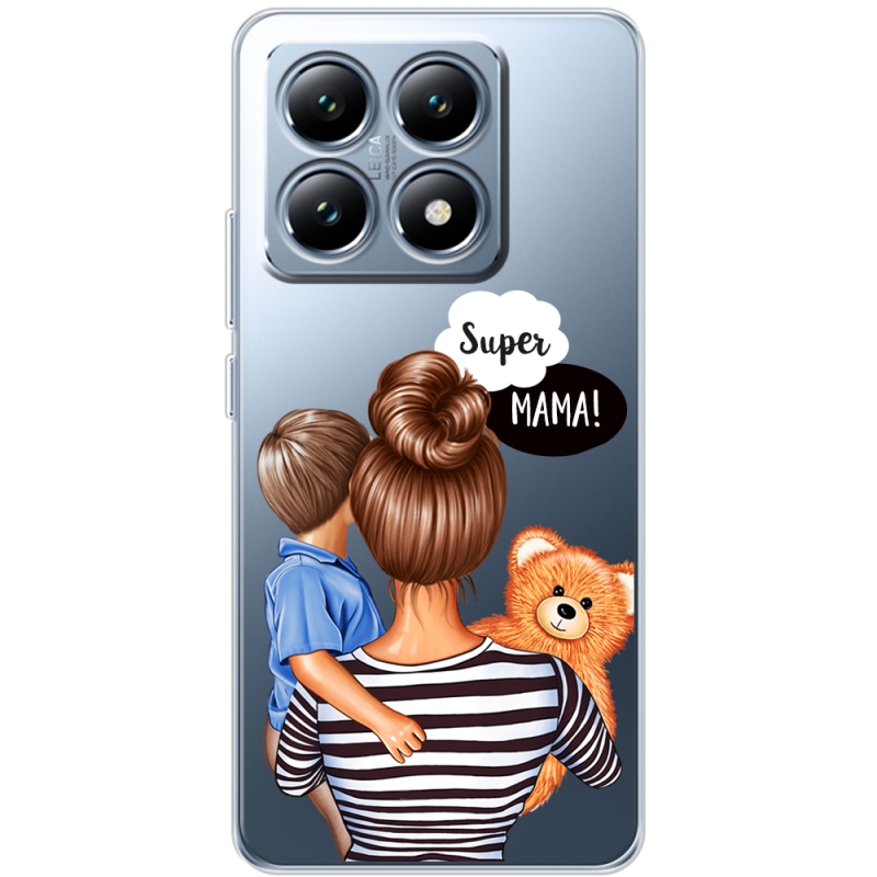 Прозрачный чехол BoxFace Xiaomi 14T Super Mama and Son