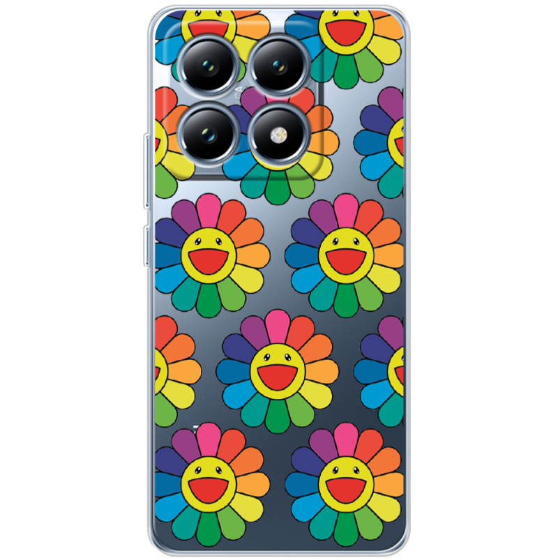 Прозрачный чехол BoxFace Xiaomi 14T Hippie Flowers